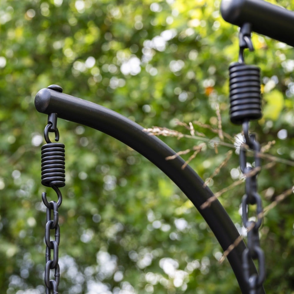 Black double hanging chair