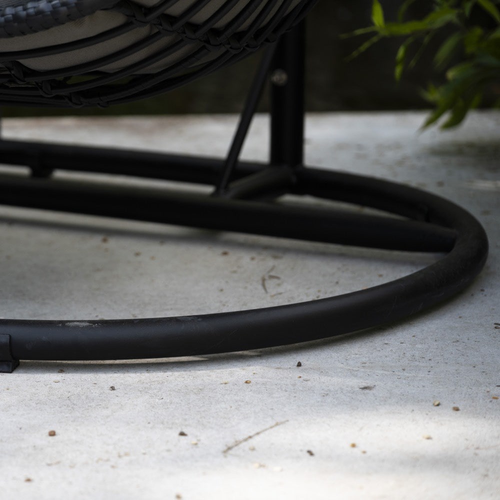 Black double hanging chair