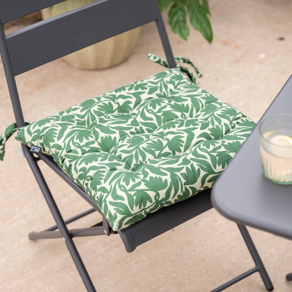 Green printed seat pad