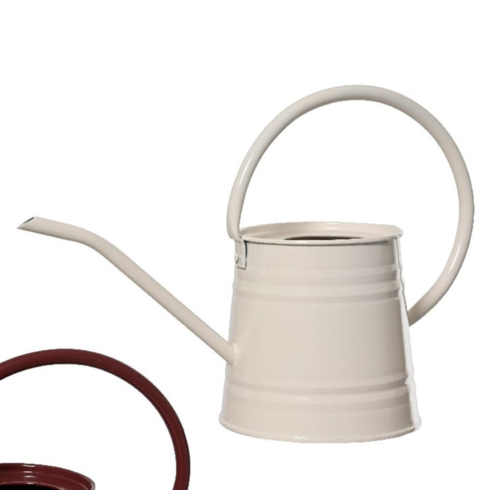 Indoor metal watering can - white