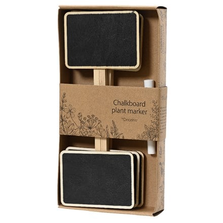 Blackboard & wood plant label gift box