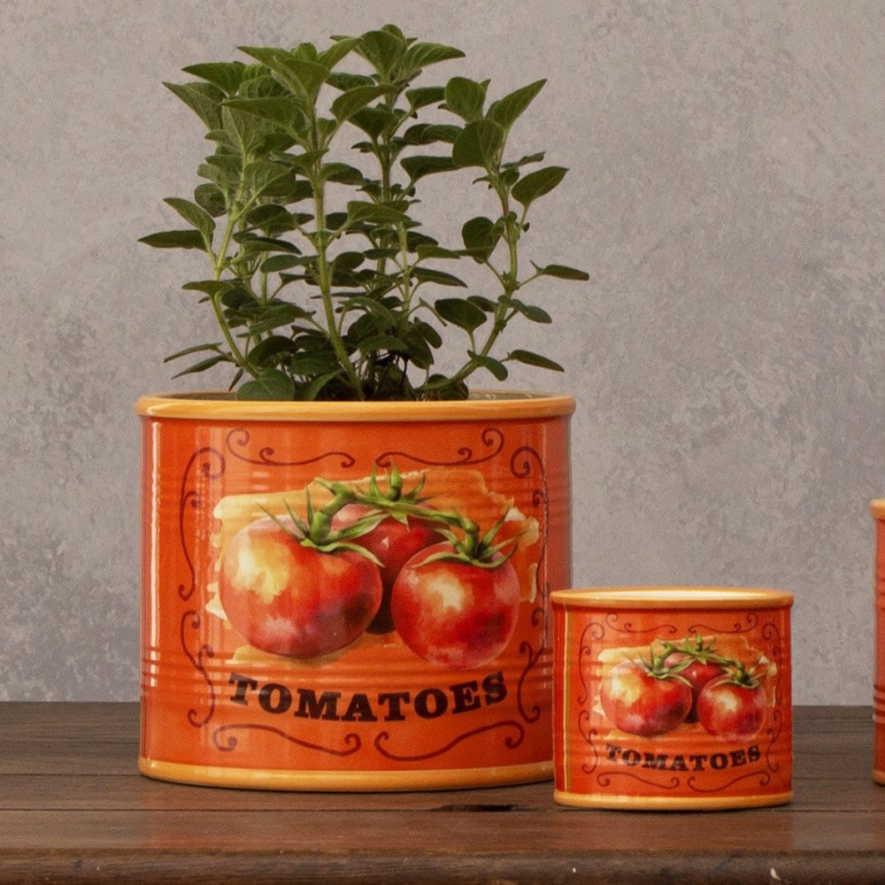 Tomato print plant pot - set of 3