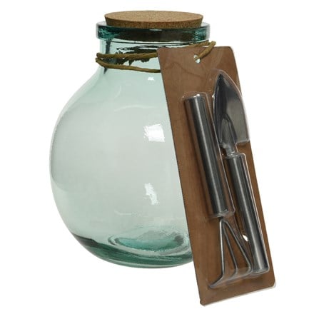 Round terrarium set with tools