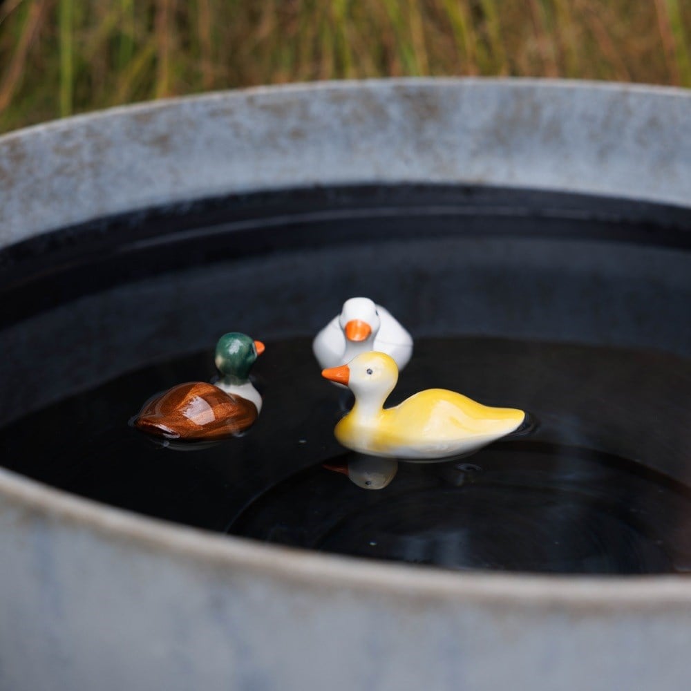 Set of 3 floating porcelain birds