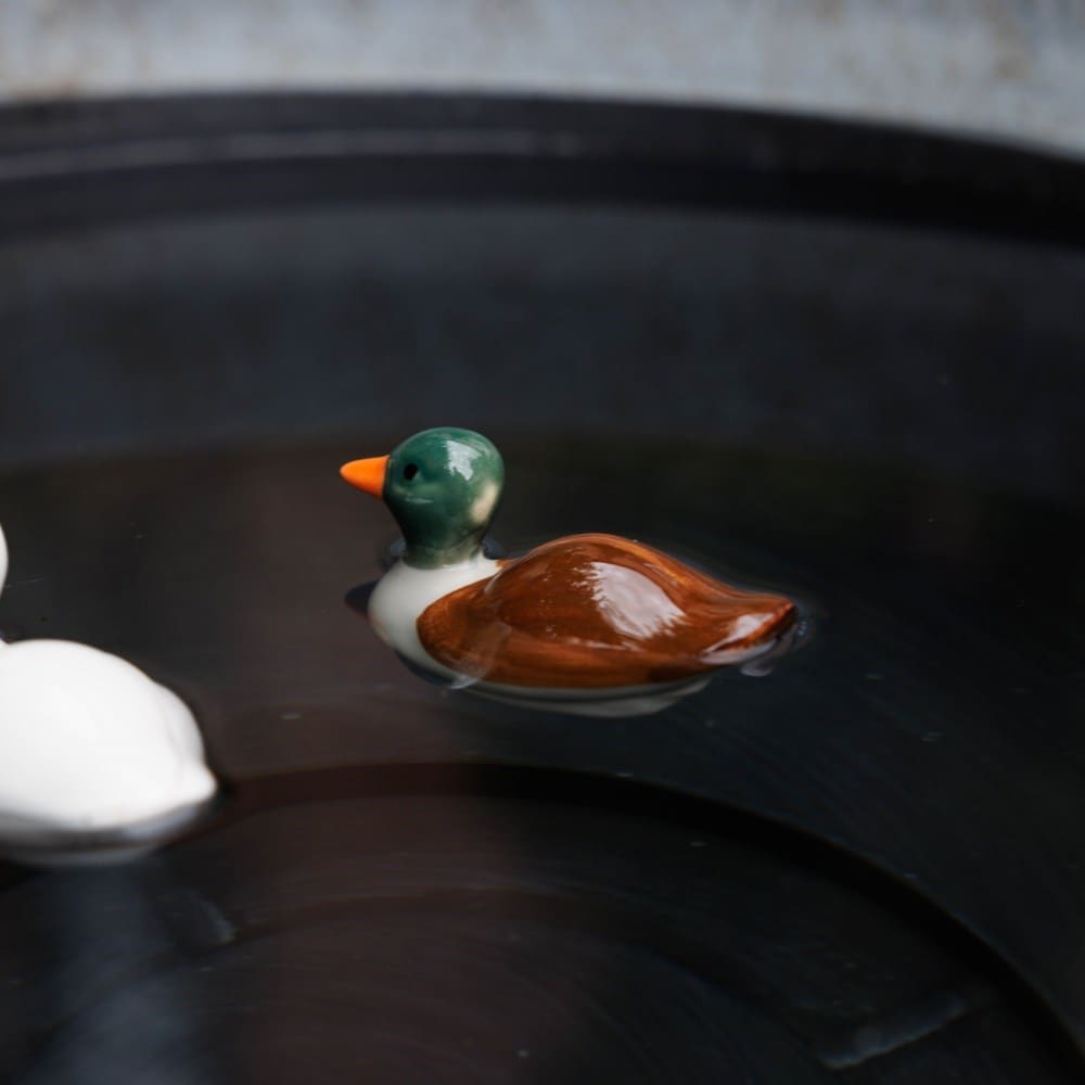 Set of 3 floating porcelain birds