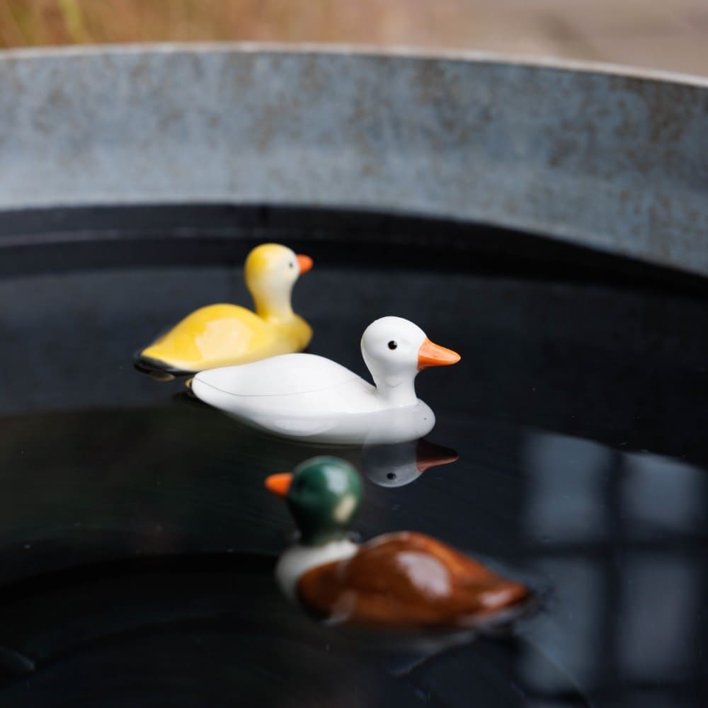 Set of 3 floating porcelain birds