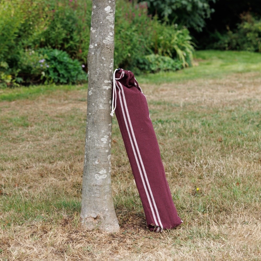 Hammock - claret with cream stripe