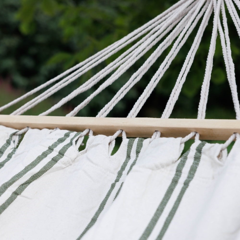 Hammock - cream with green stripe