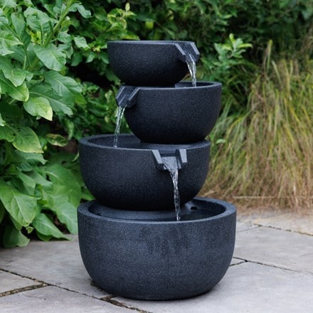 Towered bowl water feature