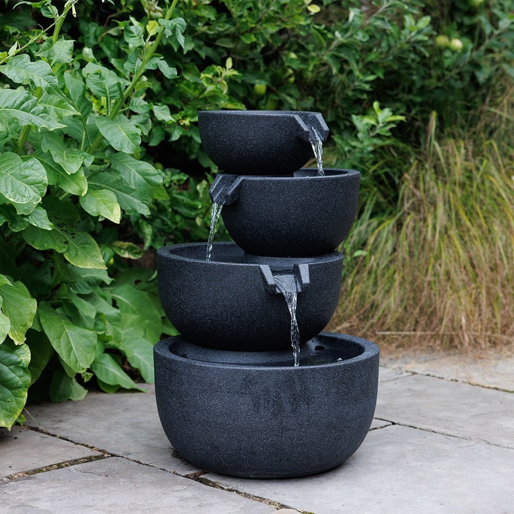 Towered bowl water feature
