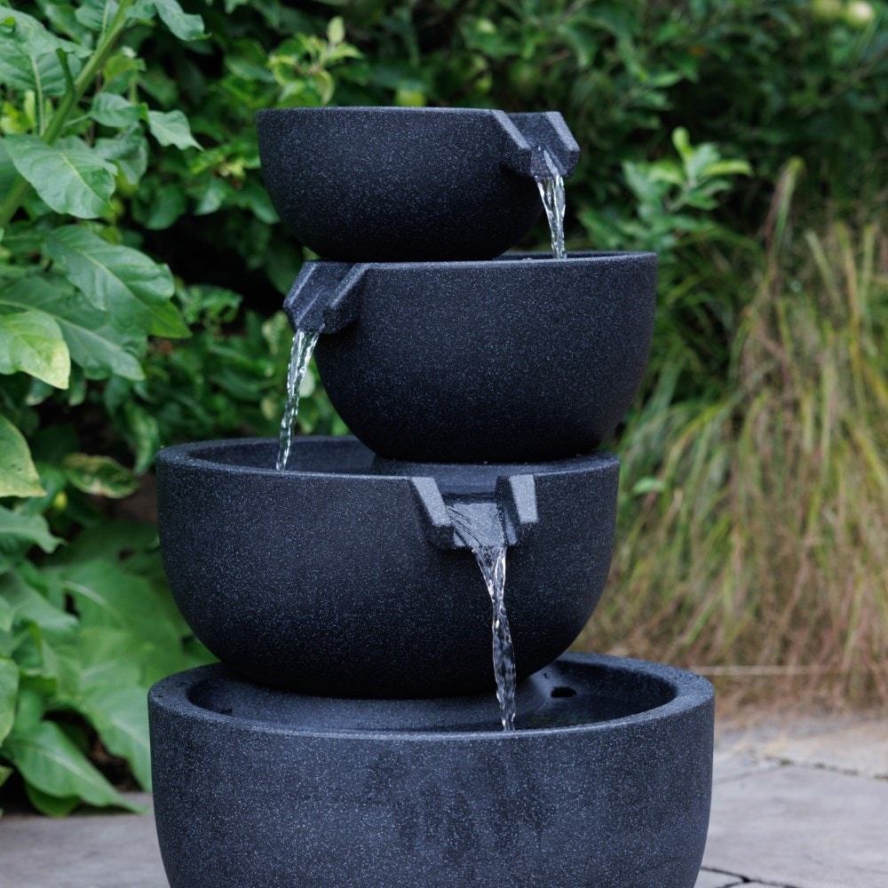 Towered bowl water feature