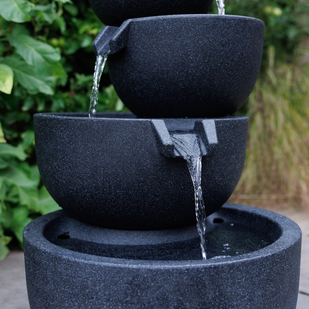 Towered bowl water feature