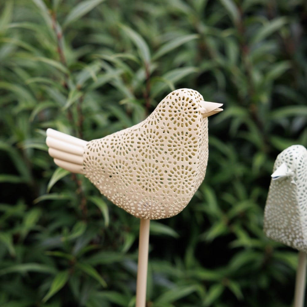 Set of four solar bird lights 