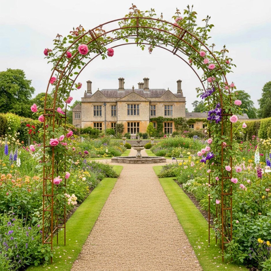 Rose garden arch - rust