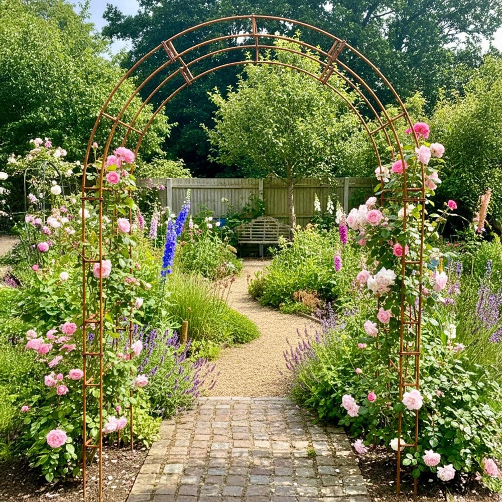 Rose garden arch - rust