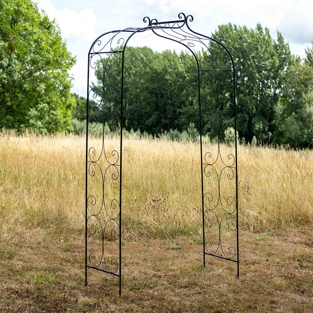 Traditional scroll arch - black