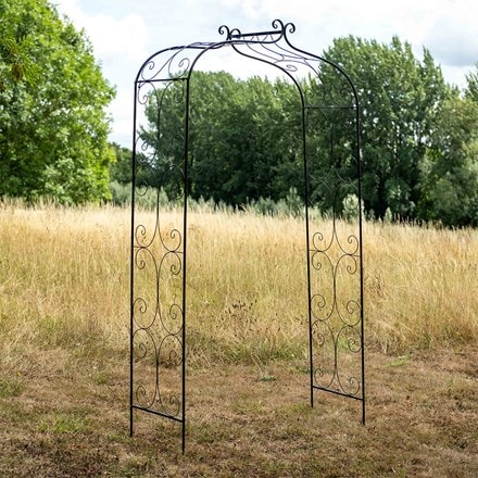 Traditional scroll arch - black