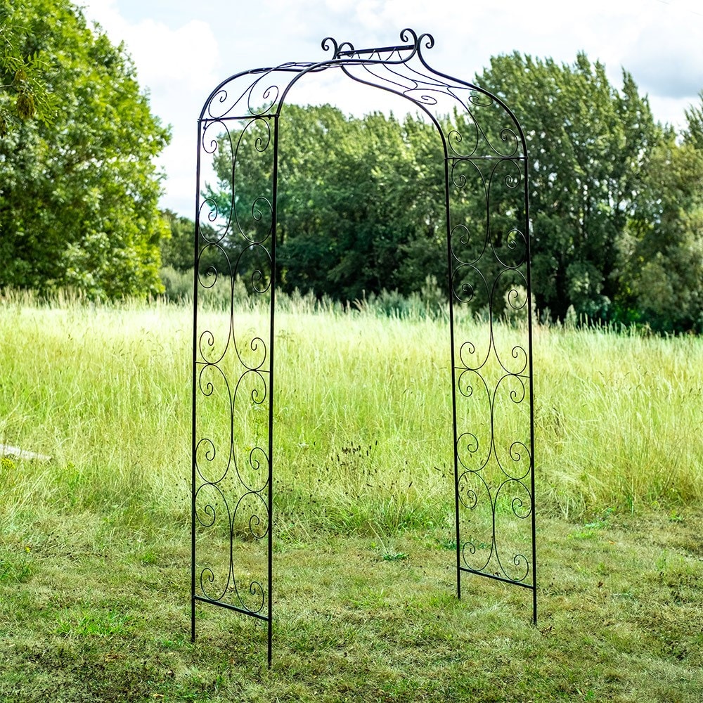 Traditional scroll arch - black