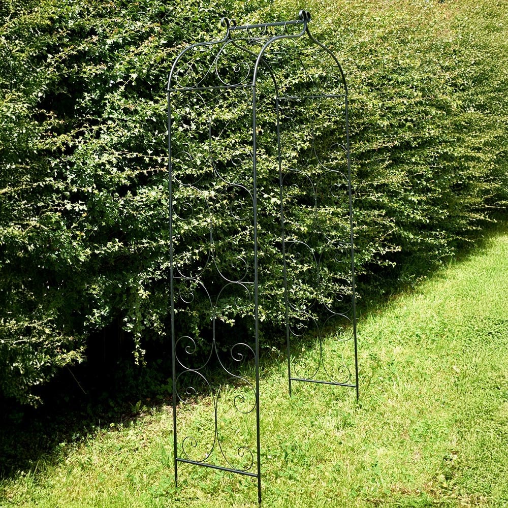 Traditional scroll arch - black