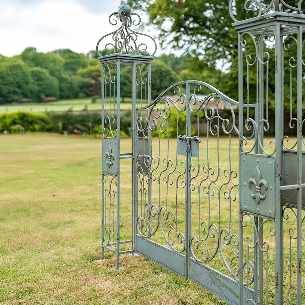Antique garden gate - verdigris