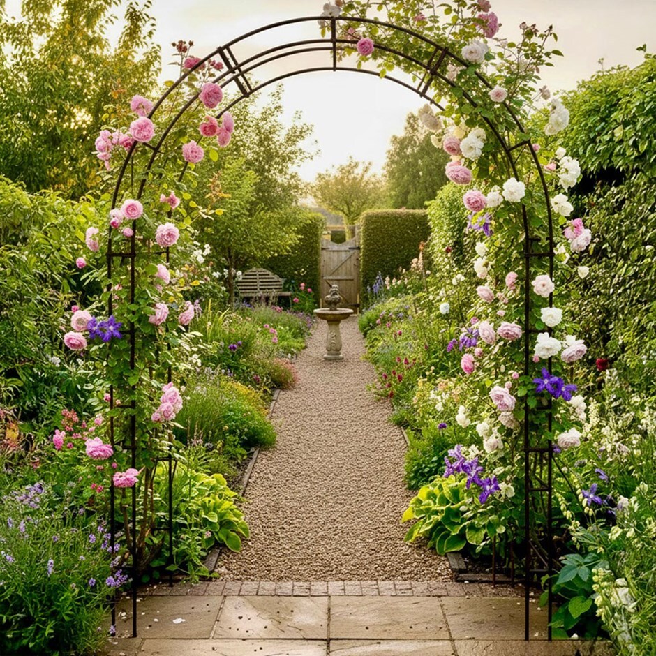 Rose garden arch - black