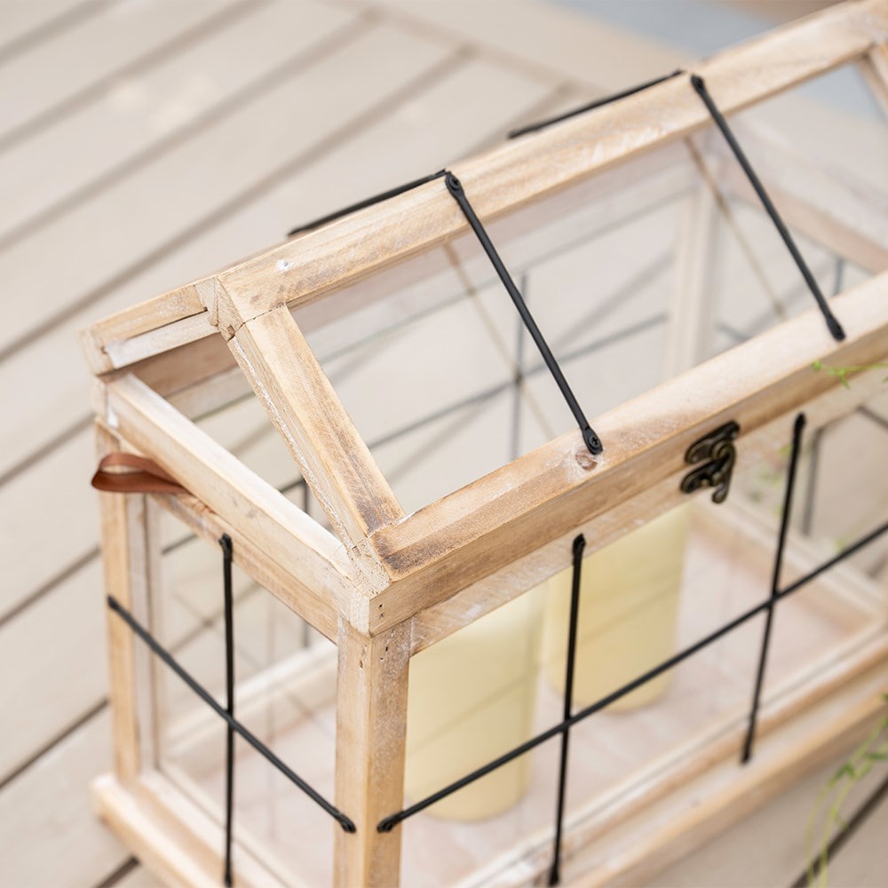 Set of two greenhouse lanterns