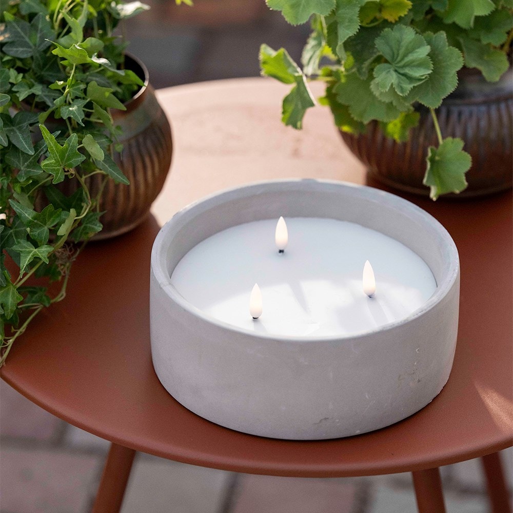 Concrete LED table candle