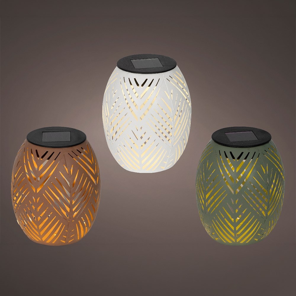 Set of three solar table lamps