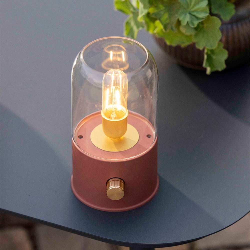 Rechargeable table lamp - terracotta