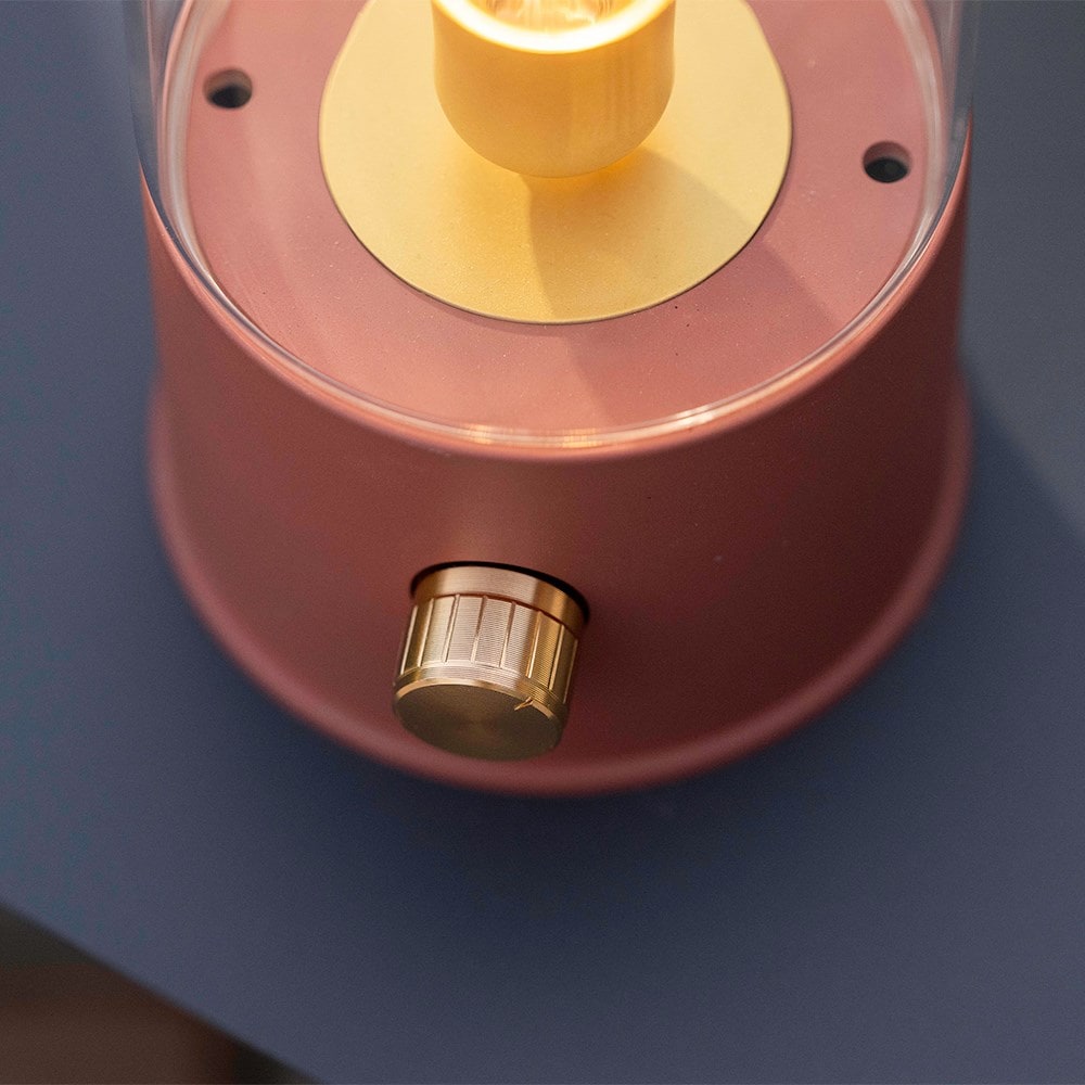 Rechargeable table lamp - terracotta