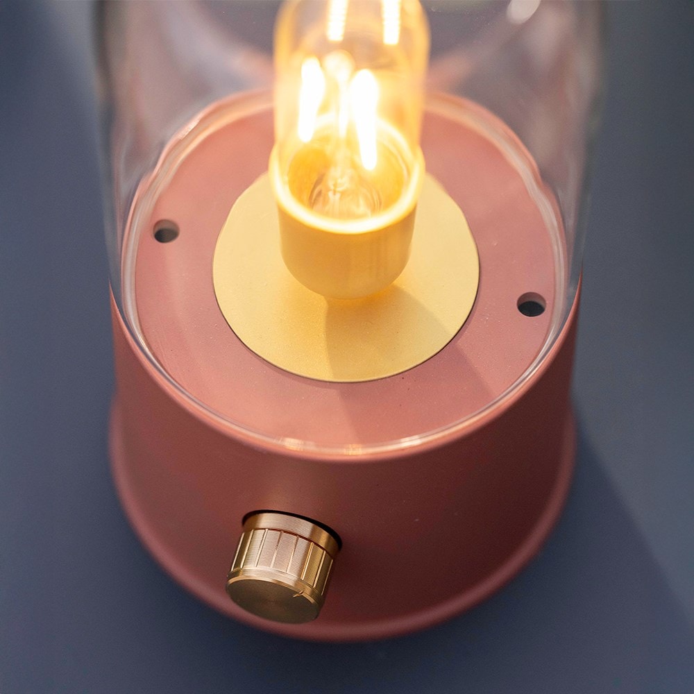 Rechargeable table lamp - terracotta