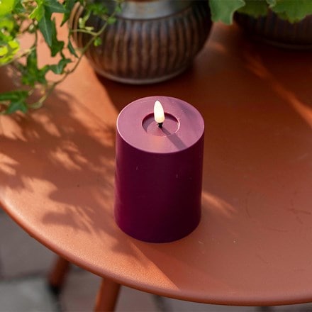 LED column candle - berry