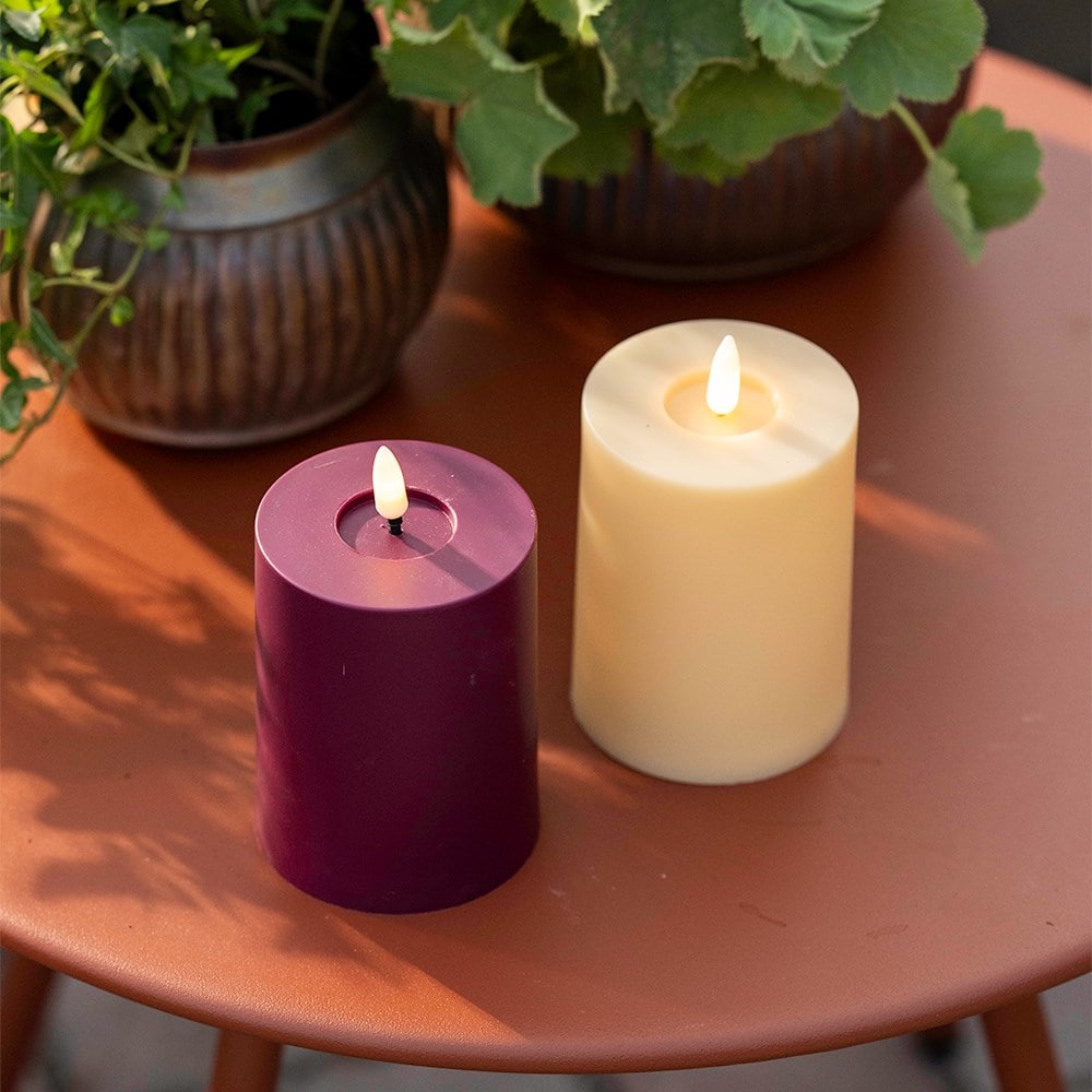 LED column candle - cream