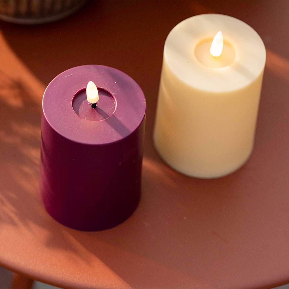 LED column candle - cream