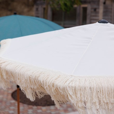 Double layer tassel parasol