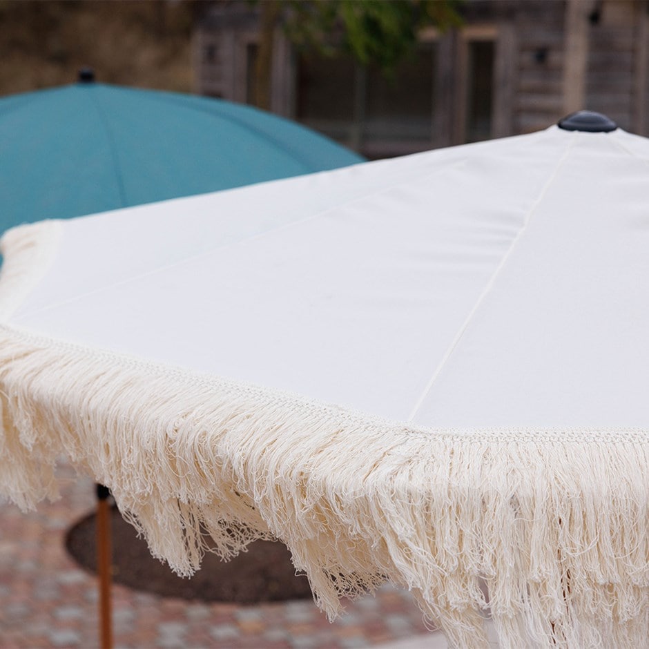 Double layer tassel parasol