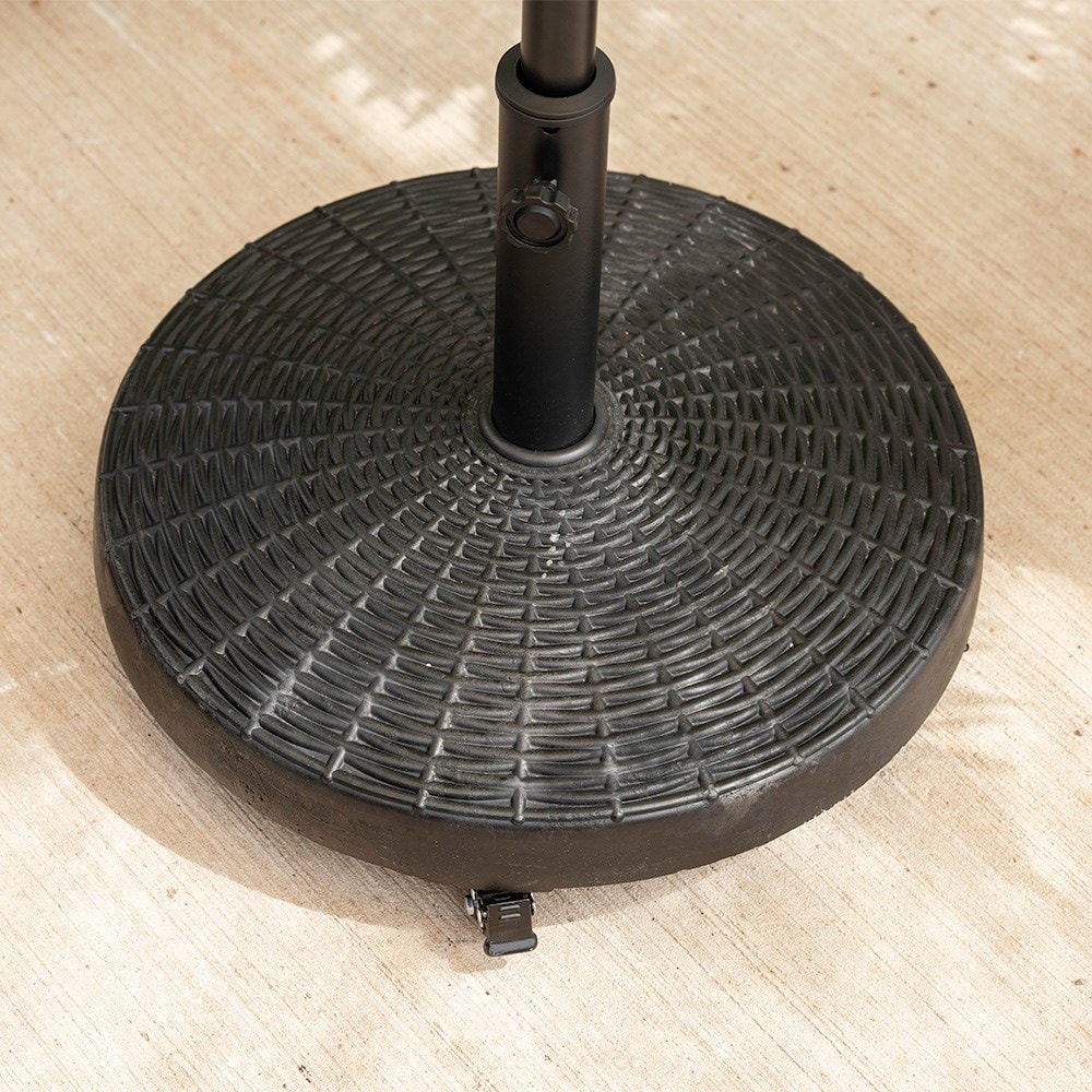 Parasol base on wheels