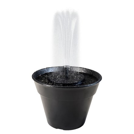 Solar planter fountain water feature