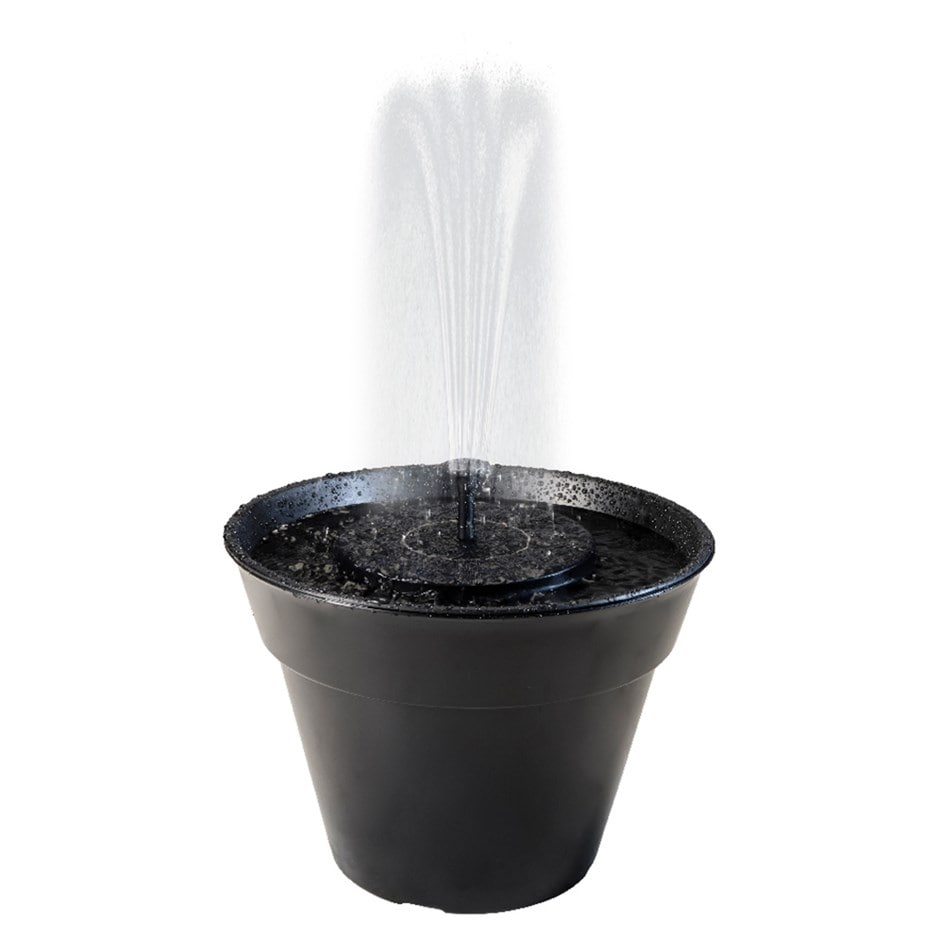 Solar planter fountain water feature