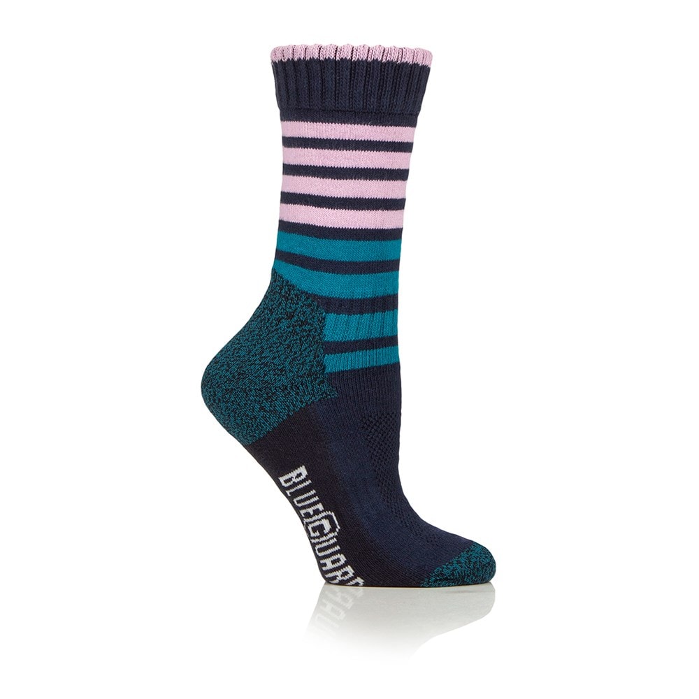 RHS Women's cotton RHS gardening boot socks - stripe