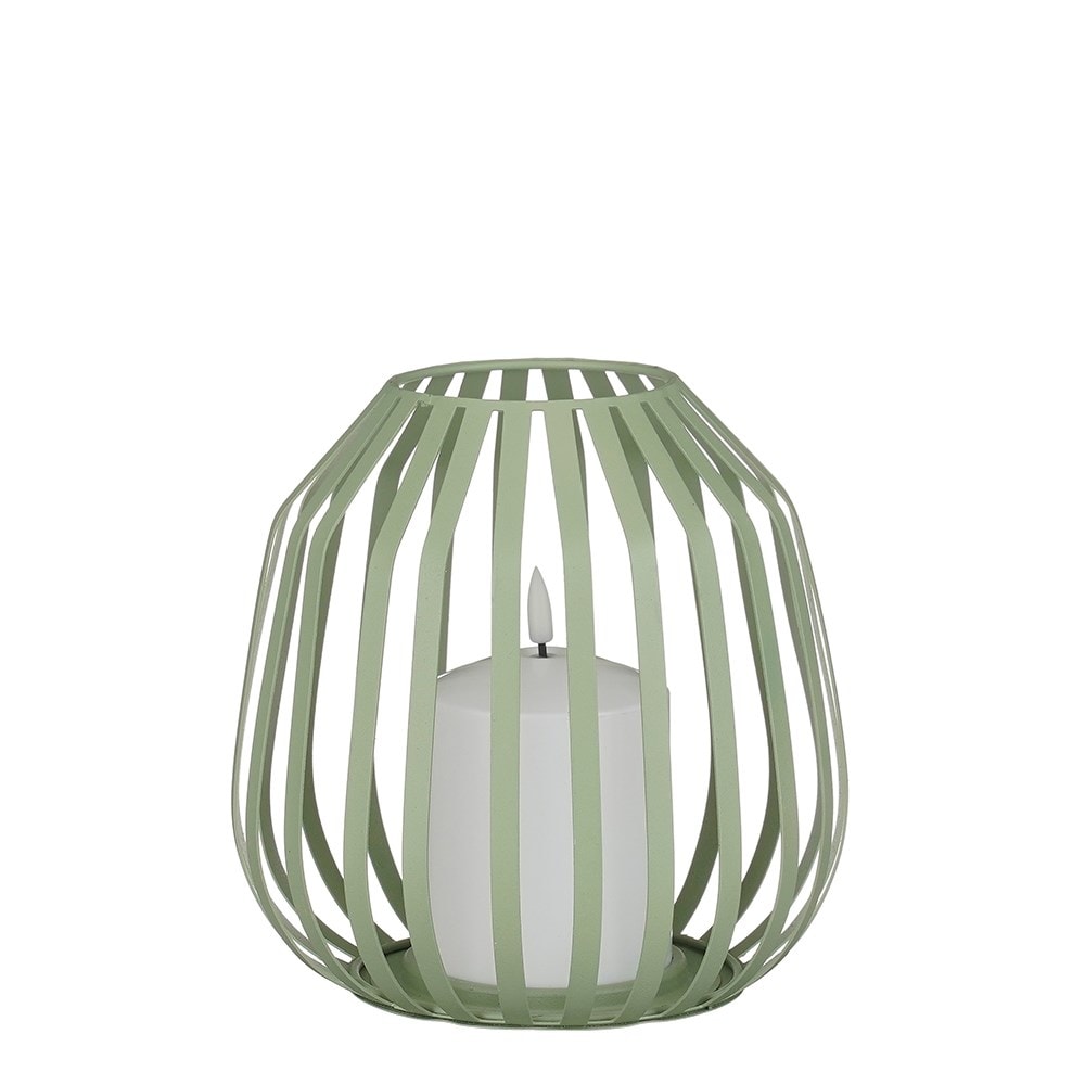 Green metal LED candle lamp