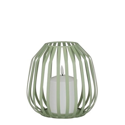 Green metal LED candle lamp