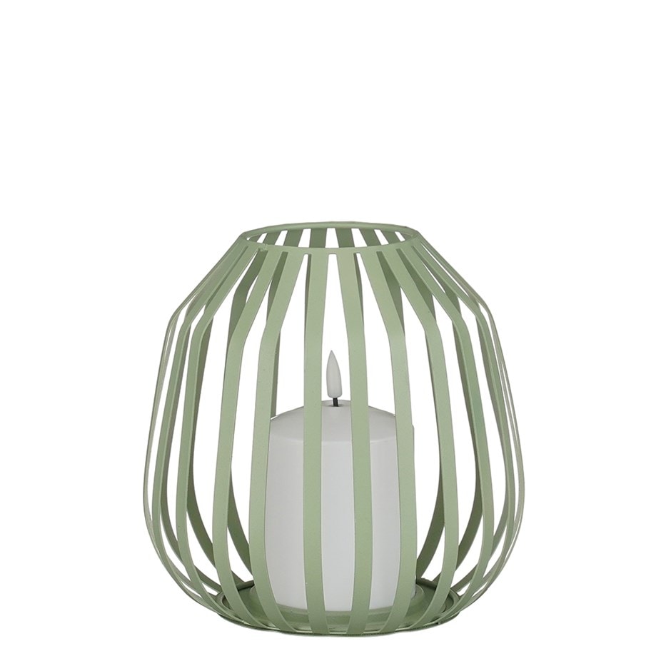 Green metal LED candle lamp