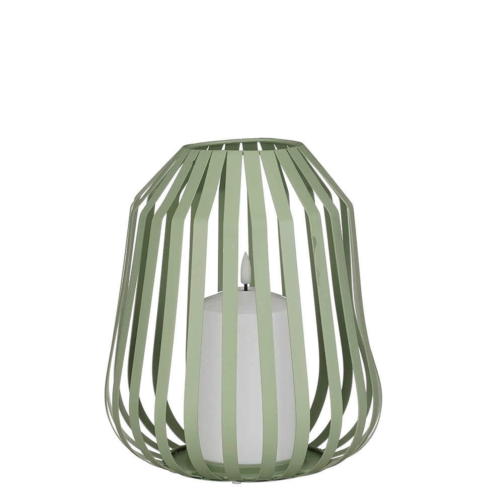 Green metal LED candle lamp