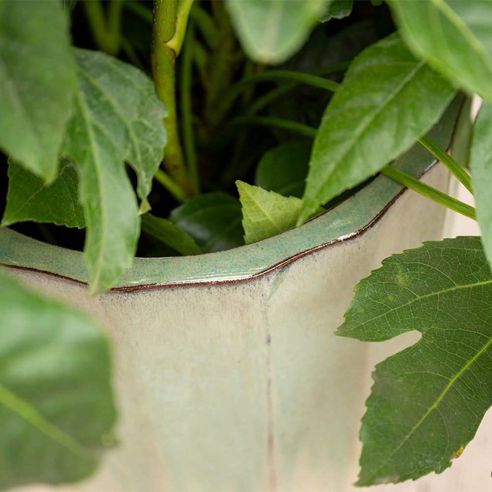 Ombre reactive glaze tall planter 