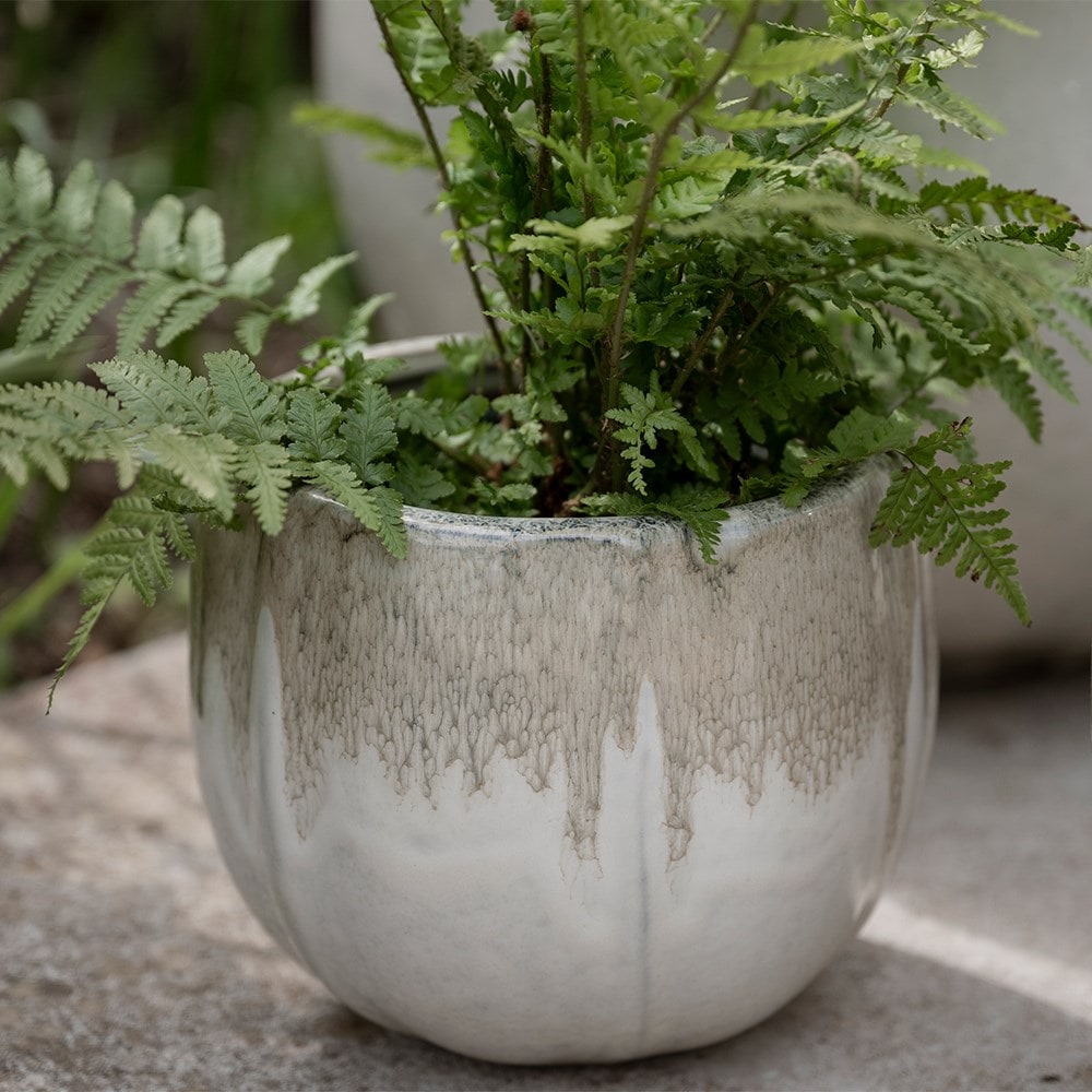 Ombre reactive glaze bowl planter
