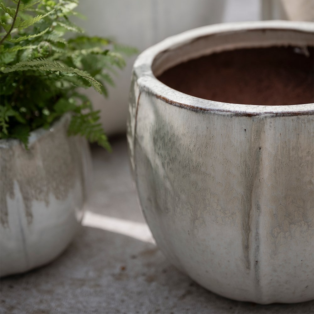 Ombre reactive glaze bowl planter