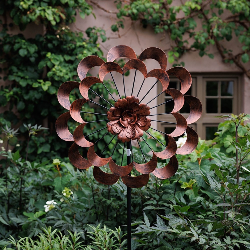 Dahlia wind spinner - set of 2