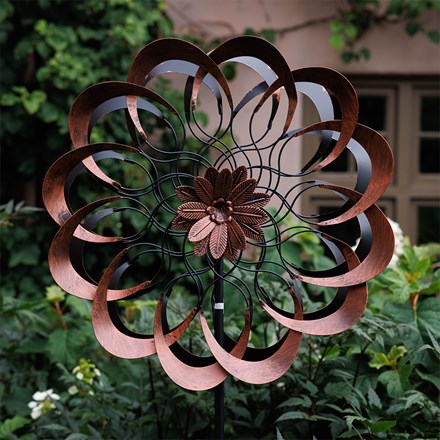 Peony wind spinner set of 2