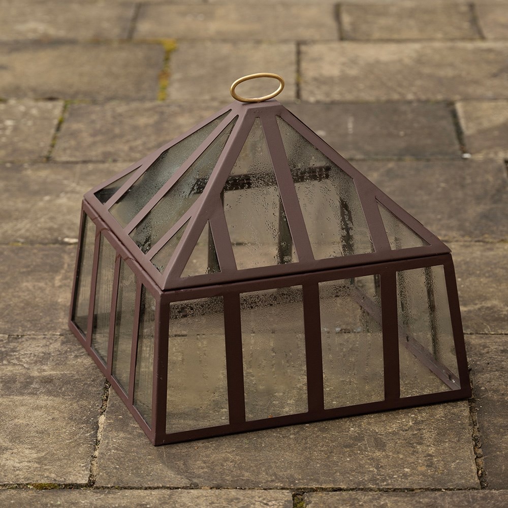 Square Victorian cloche - dark auburn